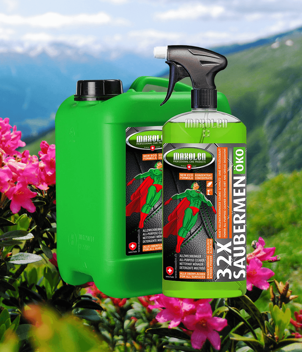 Vaibapesuvahend nahapuhastusvahend polstripuhastusvahend plastikupuhastusvahend puidupuhastusvahend autopuhastusvahend 32X Saubermen Maxolen parimad puhastusvahendid Šveitsist