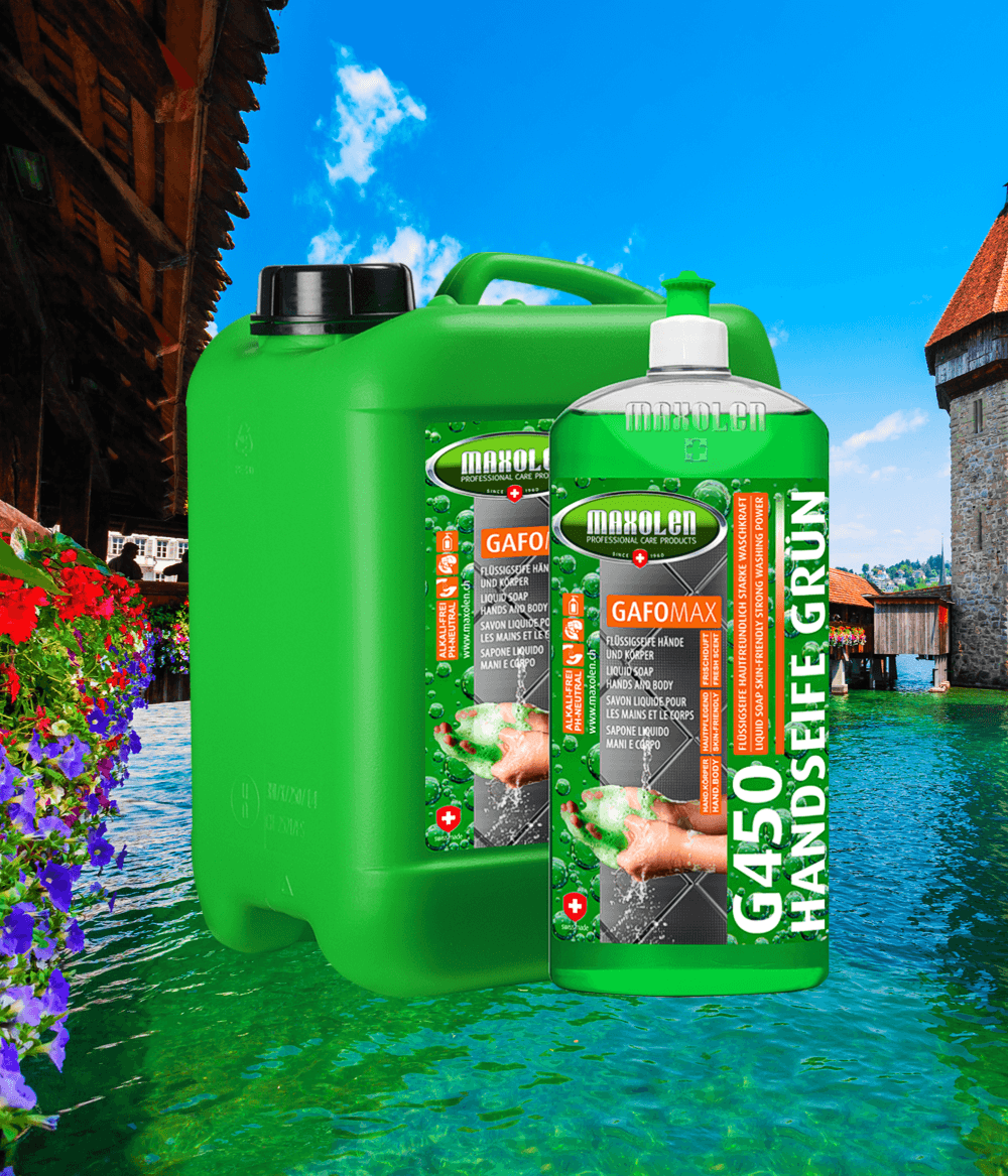 Seep dušigeel kätepesugeel kehapesugeel G450 Handseife Grün Maxolen Šveitsi parim kvaliteet kreemseep